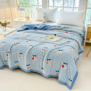 1pc Printed Thin Duvet Simple Style Quilts for Summer Soft Bedspread Adults Kids Room Comforter edredones (No Pillowcase)
