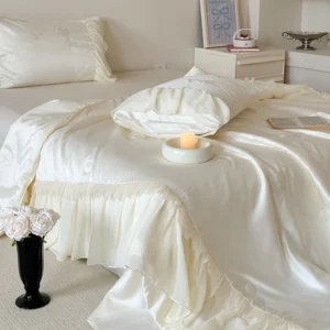 Queen Size Silky Quilt Summer Thin Comforter Embroidered Duvet Blanket Skin-friendly Bedspread edredones (Pillowcase Need Order)