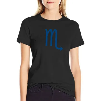 Scorpio Zodiac Shirt T-Shirt anime clothes korean fashion black t-shirts for Women
