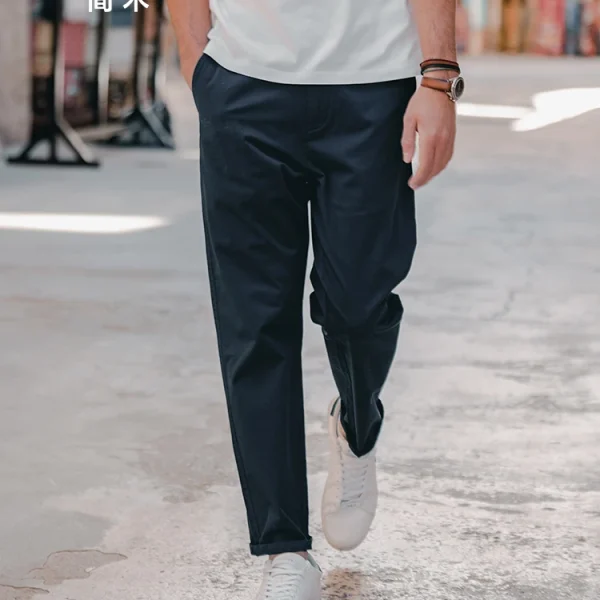 SIMWOOD 2024 Autumn New Comfortable Tapered Chinos Pants Men 250gsm Fabric Classical Trousers