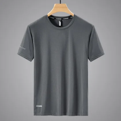 Quick Dry Sport T Shirt Men'S 2024 Short Sleeves Summer Casual White Plus OverSize 6XL 7XL 8XL 9XL Top Tees GYM Tshirt Clothes