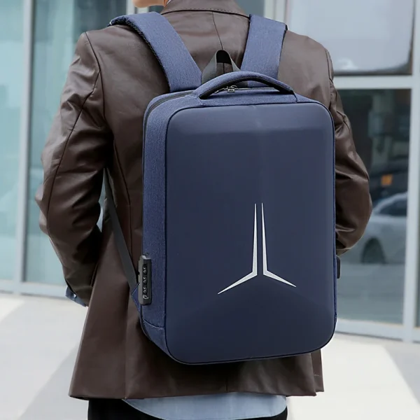 Mens LBackpack Waterproof Anti theft with USB Port Stylish Design Large Capacity Comfortable Straps Ideal for Work and Travel