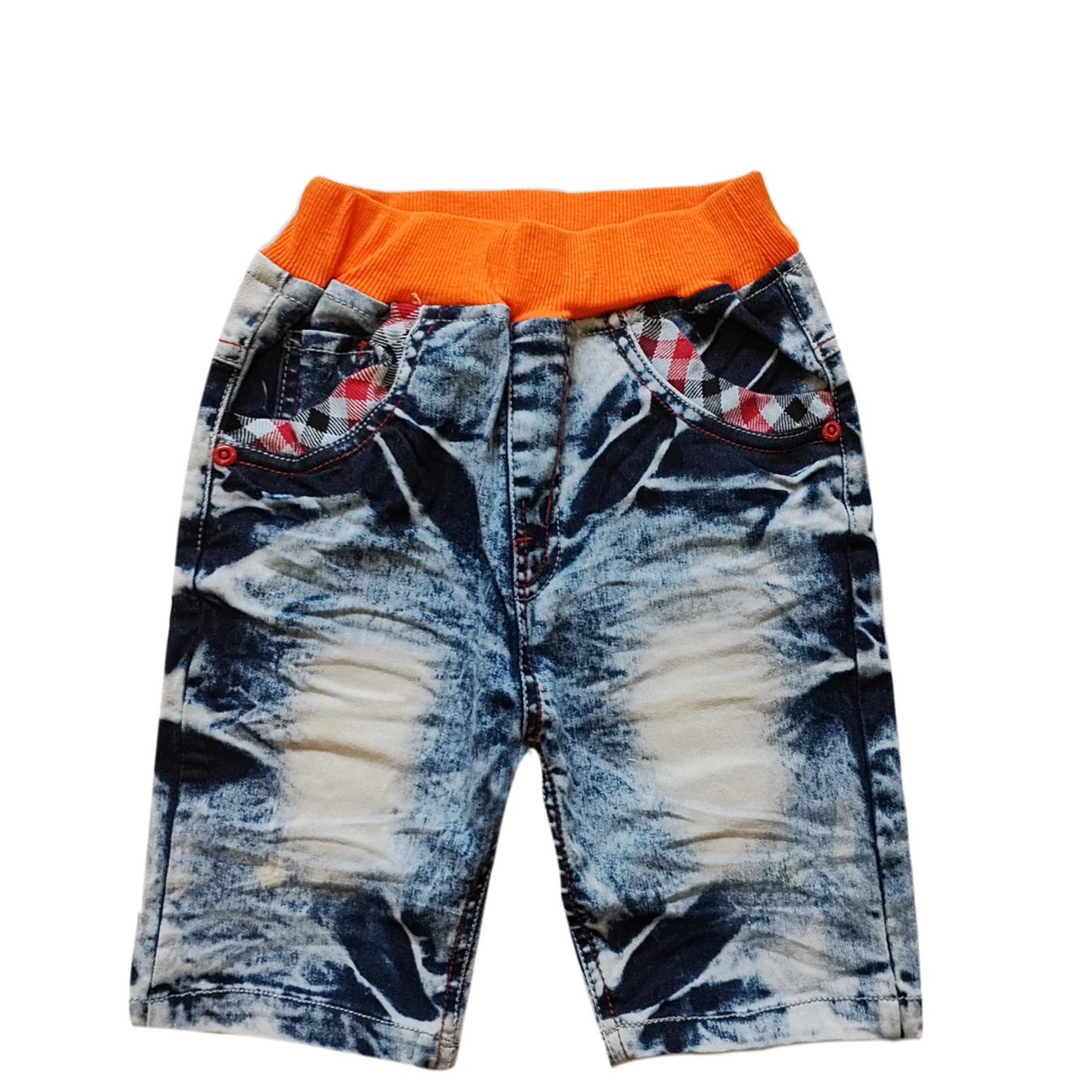 5052 boys shorts soft denim jeans summer 50%-70% length kids