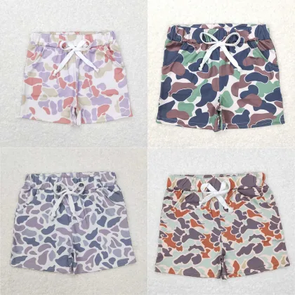 Wholesale Hot Sale RTS Kids Shorts For Baby Boys Girls Camouflage Pocket Shorts For Children Boutique Children's Clothing