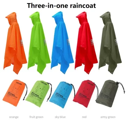 New Waterproof Rain Resistant Men's Raincoat with Hood Rain Jackets Adult Big Size Raincoat Waterproof Cape Rain Poncho XYJ03