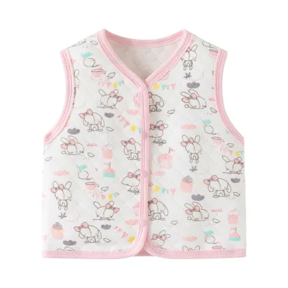 Baby Vest Autumn and Winter Quilted Baby Vest Pure Cotton Warm Newborn Clothes for Boys and Girls