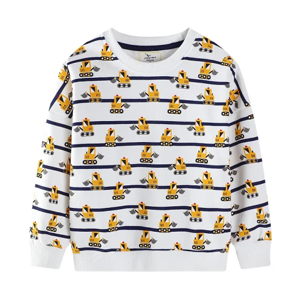 Jumping Meters 2-7T Print Boys Sweatshirts Kids Clothes Long Sleeve Baby Hooded Sport Shirts Autumn Spring Tops Pullover Shirts