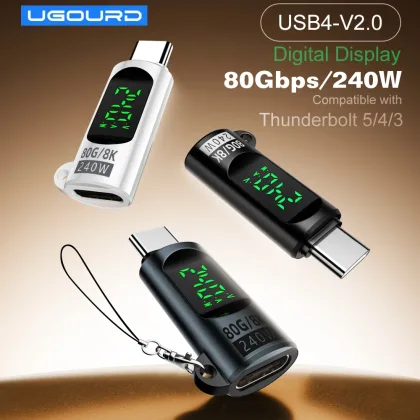 USB4 40Gbps Adapter Digital Display USB 4 V2.0 80Gbps Type C to Type C OTG Cable Connector 240W 8K for Thunderbolt 3/4/5 Laptop