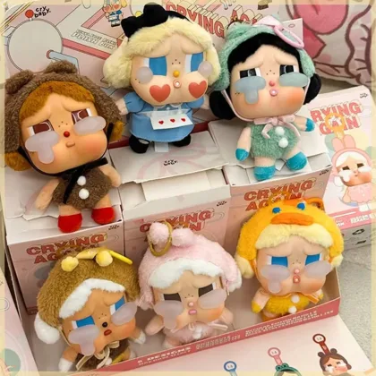 Crybaby  Vinyl Face Plush Blind Box Crying Again Series Keychains Pendant Decoration Mystery Bag  Animal Bag Doll Festival Gif