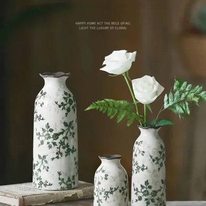Crackle Ceramic Flower Vase Hydroponic Vase Table Decor Floral Arrangement Valentine's Day Gifts Birthday Graduation Gift