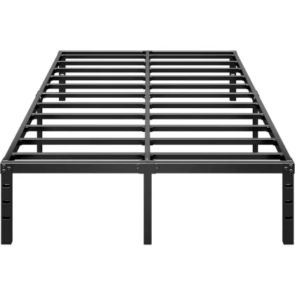 Metal Platform Bed Frame 14 Inch Tall,No Box Spring Needed,Queen Size Bed with Heavy Duty Strong Support Slats,Easy to Assemble