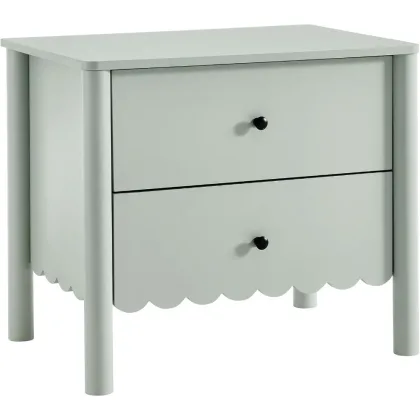 Scalloped 2-Drawer Nightstand