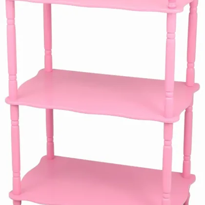 Shelf, Pink,18.7"D x 11.6"W x 28"H,Classic Victorian-inspired styling