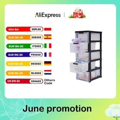 PP Plastic Storage Cabinet 5 Drawers Stackable Clothes Storage Box Organizer HOT