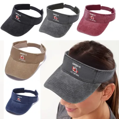 Canada Is Not for Sale Sport Sun Visor Hat Summer Sun Hats Beach Cap for Men and Women Outdoor Sports Sun Hat