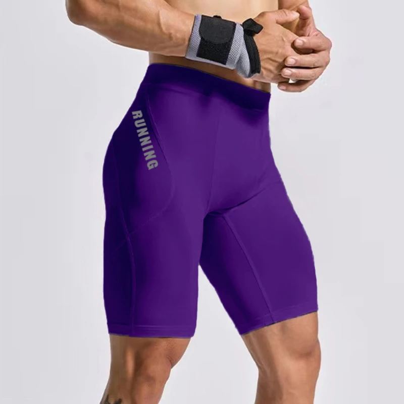 Men's Bodybuilding Shorts Summer Men Crossfit Shorts Compression Running Gym Shorts Elastic Compressions Leggings - Image 4