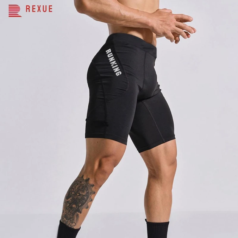Men's Bodybuilding Shorts Summer Men Crossfit Shorts Compression Running Gym Shorts Elastic Compressions Leggings - Image 2
