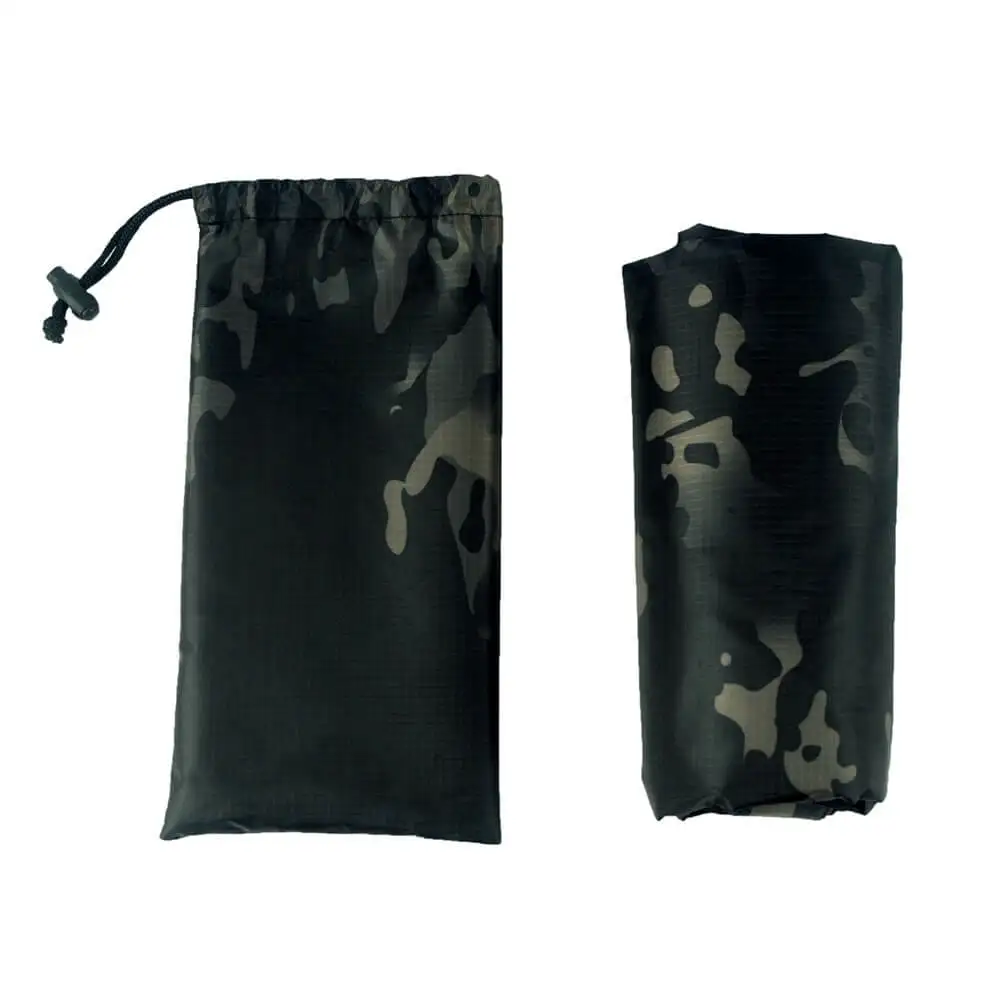 CP Black Tactics Portable Camouflage Waterproof Rain Protection Cape Adult Poncho Raincoat Cloak Travel Rainproof Motorcycle Man - Image 6
