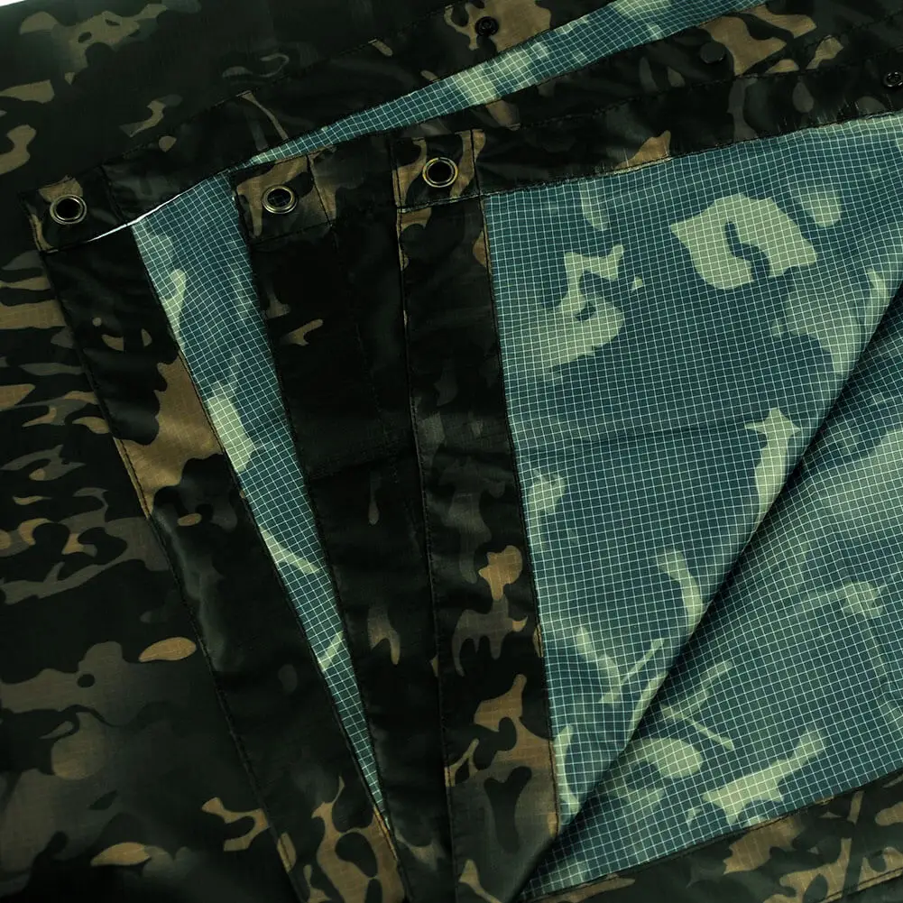CP Black Tactics Portable Camouflage Waterproof Rain Protection Cape Adult Poncho Raincoat Cloak Travel Rainproof Motorcycle Man - Image 5