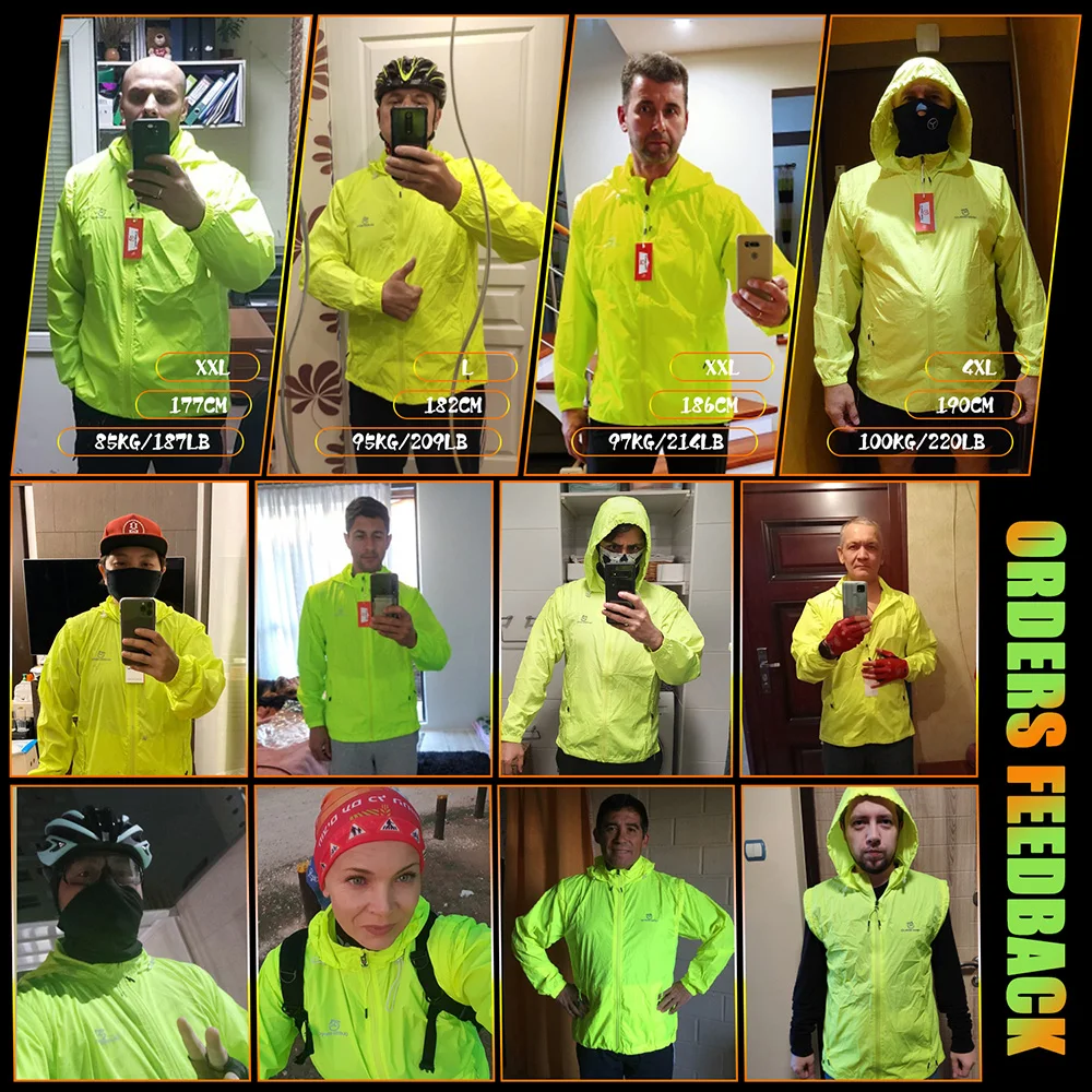 QUESHARK Men Windproof Waterproof Reflective Cycling Jacket MTB Bicycle Long Sleeve Windbreaker Sleeveless Vest Bike Coat Jersey - Image 6