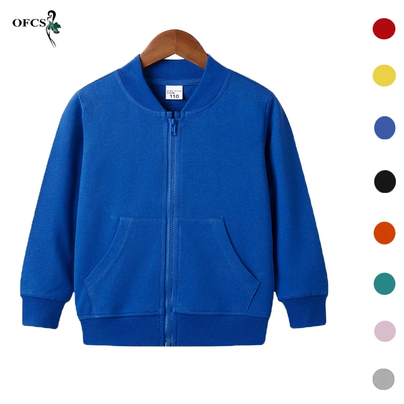 Kids Zipper Hoodies 2-12Years Old Young Children' Sweatshirt Boys & Girls Clothing Outdoor Sportswear Cotton Coat Jacket Selling - Image 2