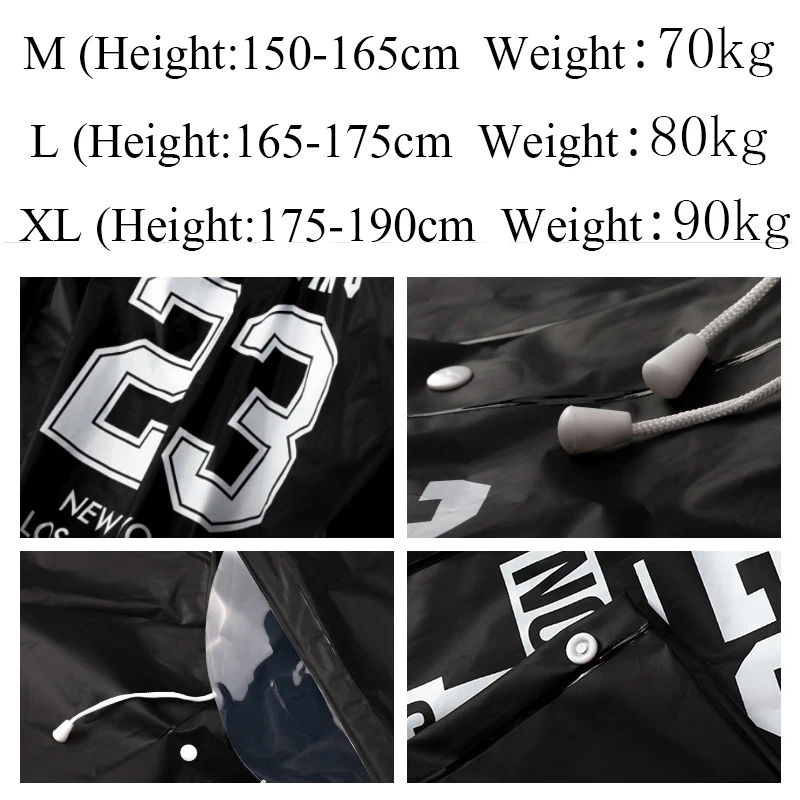 Lovers Black Raincoat Fashion Couple Rainwear EVA Men Raincoats Transparent Women Rain Coat Adult Cloak Rain Poncho Dropshipping - Image 2