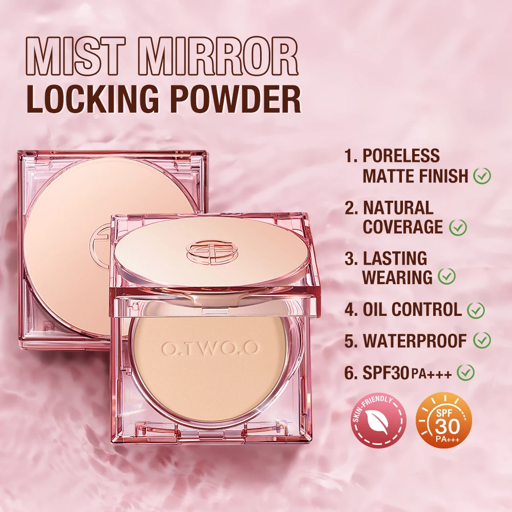 O TWO O Face Powder Oil-control 24 Hours SPF 30 PA+++ Long Lasting Waterproof Matte Face Makeup Cosmetic Setting Compact Powder - Image 6