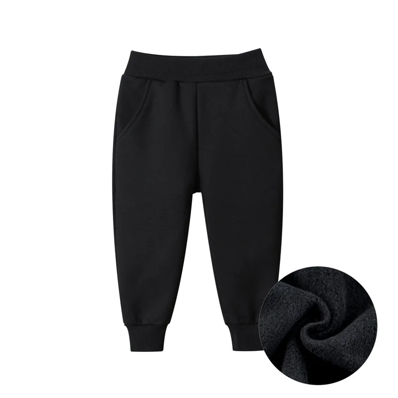 Plus Velvet Sports Pants Boys 2025 Winter New Children Clothing Solid Color Kids Elastic Waist Sweatpant for Boy Trouser 2-9Y - Image 2