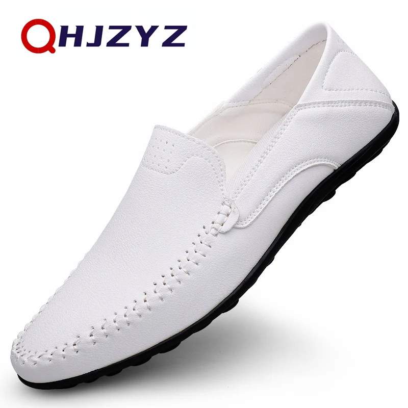 Luxury Leather Men Shoes Casual 2023 Italian Soft Men Loafers Handmade Moccasins Breathable Slip on Boat Shoes Zapatos Hombre - Image 2