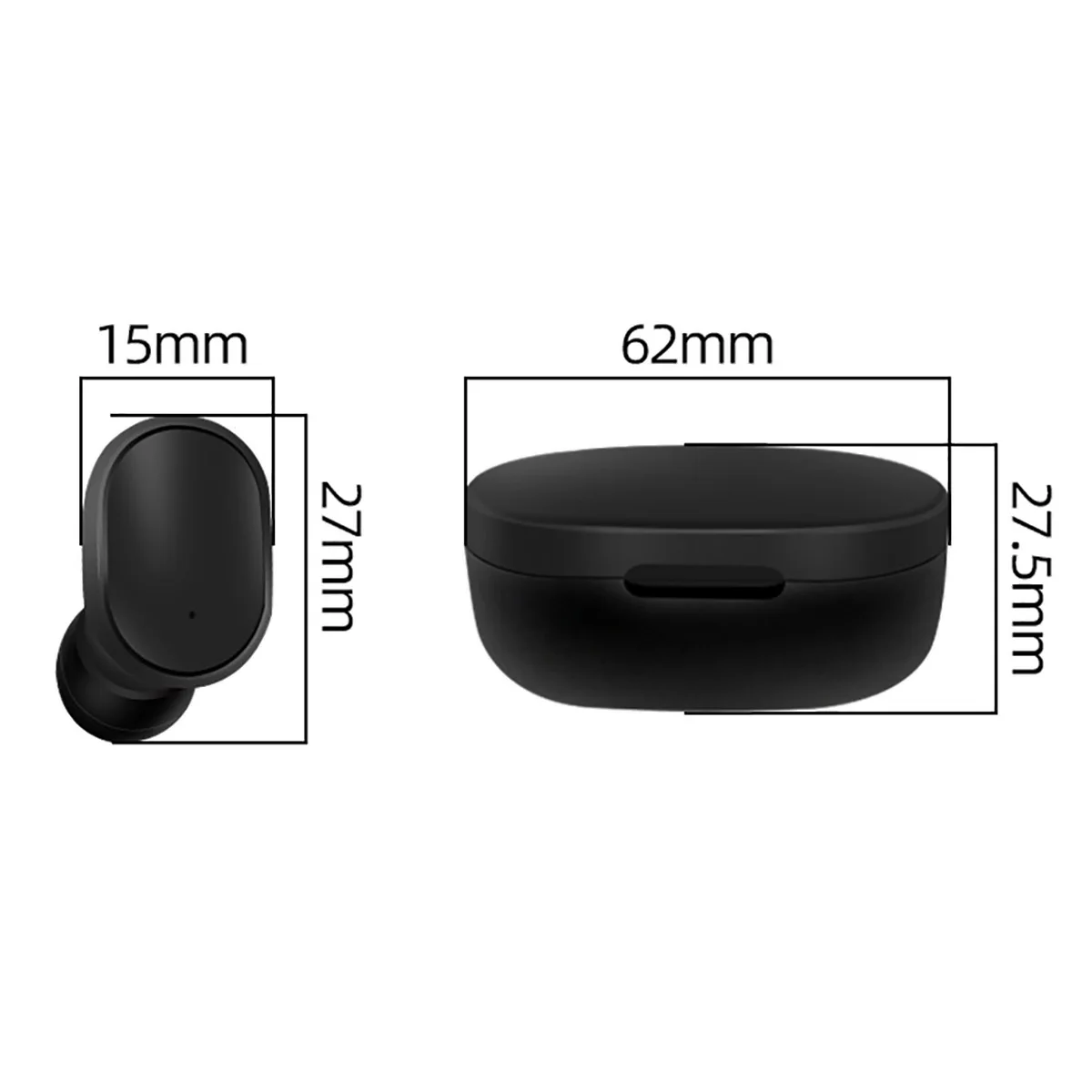 Bluetooth Wireless Earphone Power Display Noise Cancelling Stereo Sound Headphones with Mic Ear Buds for Music Playback - Image 4