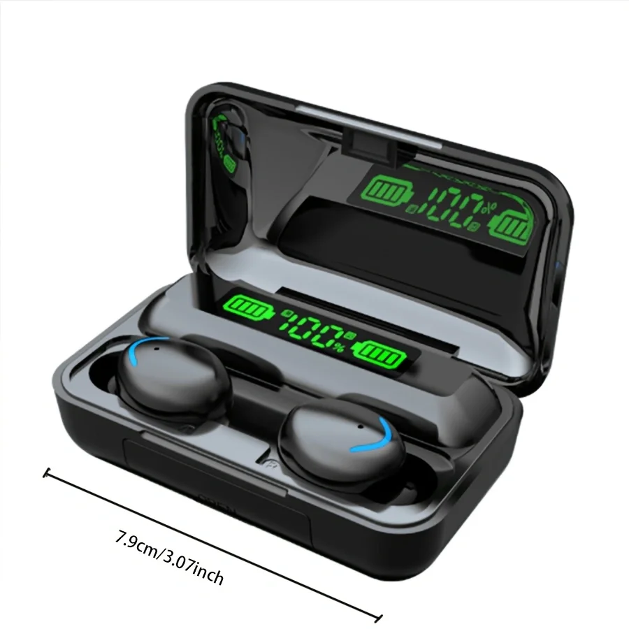 Wireless Headphones Bluetooth Earpods Sports Stereo Noise Canceling Headphone Microphone Speaker with LED light headphones - Image 5