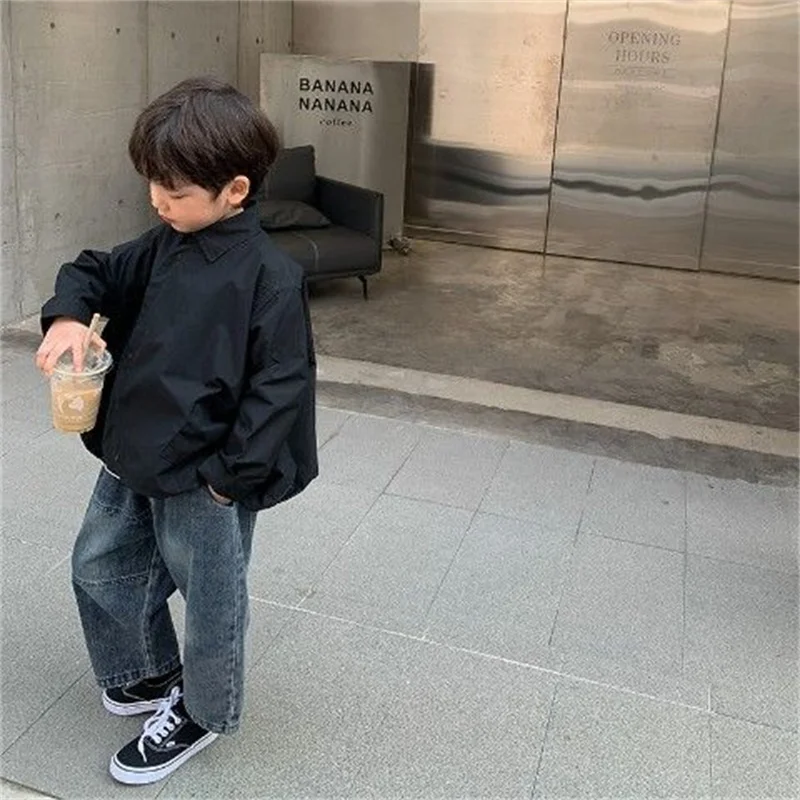Boys Baby's Kids Blouse Jacket Outwear 2023 Hot Spring Autumn Shirts Cotton Gift Plus Size Children's Clothing - Image 2