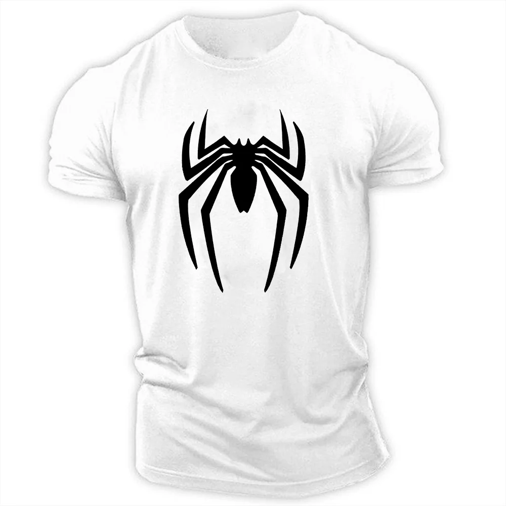 Summer Casual Sports T-shirt 2D spider print adult round neck short sleeve men's T-shirt loose comfortable quick drying tops - Image 5