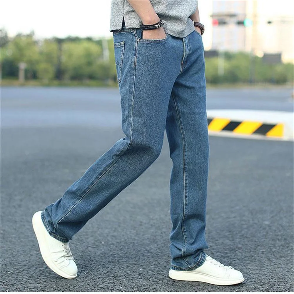 2022 Spring Summer Men's Thin Straight-leg Loose Jeans Classic Style Advanced Stretch Baggy Pants Male Wide leg jeans pants - Image 6