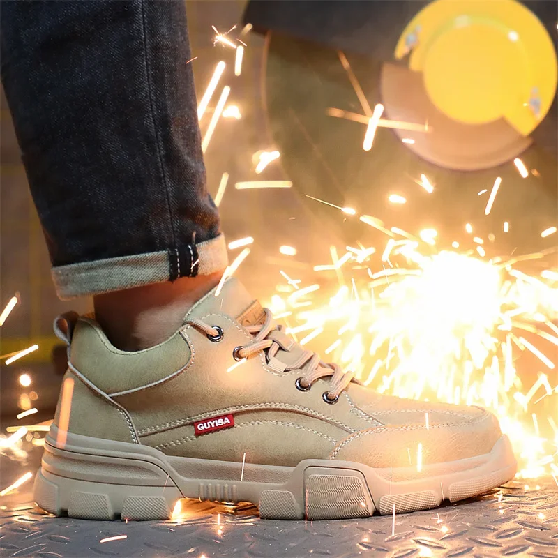 Waterproof Wrok Safety Shoes For Men Summer Breathable Indestructible Boots Non-slip Industrial Construction Shoes Male Footwear - Image 3