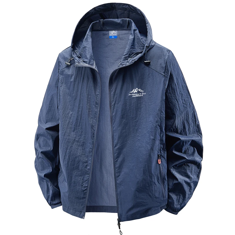 Summer Waterproof Hiking Jackets Men Fishing Cycling Hooded Gym Sports Running Coat Outdoor Sun-Protective Thin Jacket Clothing - Image 4