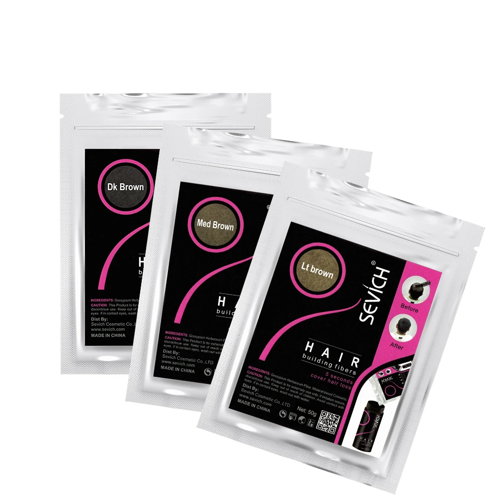 Sevich 100g 10 Color Keratin Hair Loss Building Fiber Hair Growth Fiber Refill Hair Loss Concealer Blender 50g Hair Care Product - Image 2