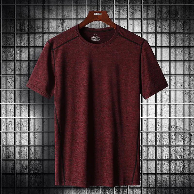 Quick Dry Sport T Shirt Men 2024 Short Sleeves Summer Casual Cotton Plus Asian Size M-5XL 6XL 7XL Top Tees GYM Tshirt Clothes - Image 4