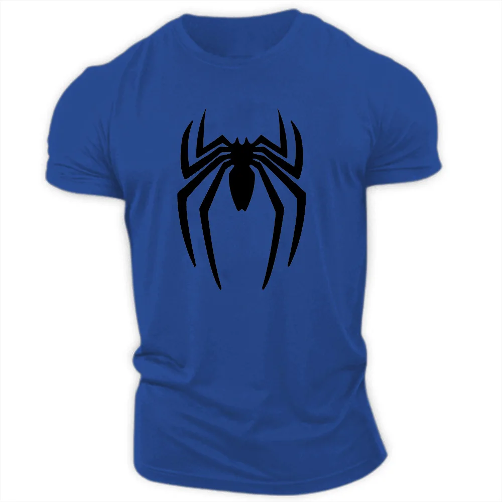 Summer Casual Sports T-shirt 2D spider print adult round neck short sleeve men's T-shirt loose comfortable quick drying tops - Image 3