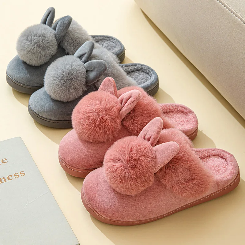 Pallene Warm Fuzzy Fluffy Slippers For Women 2024 Winter New Indoor Non-slip Plush Slides Indoor Soft Comfort Home Cotton Shoes - Image 4