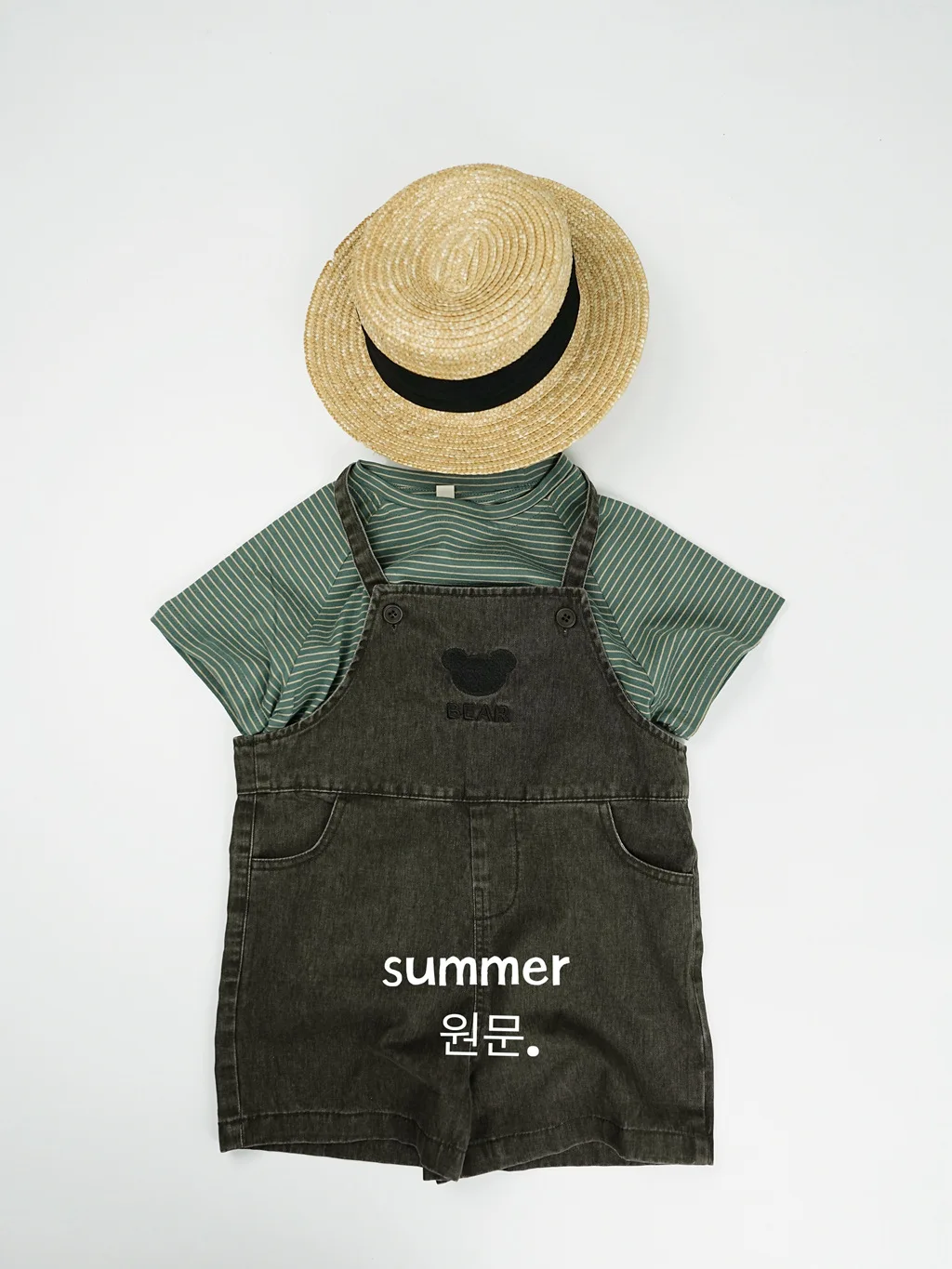 2025 Summer New Cute Bear Embroidery Girls Jeans Overalls Loose Children Sling Pants Kids Boys Denim Strap Shorts Baby Clothes - Image 6