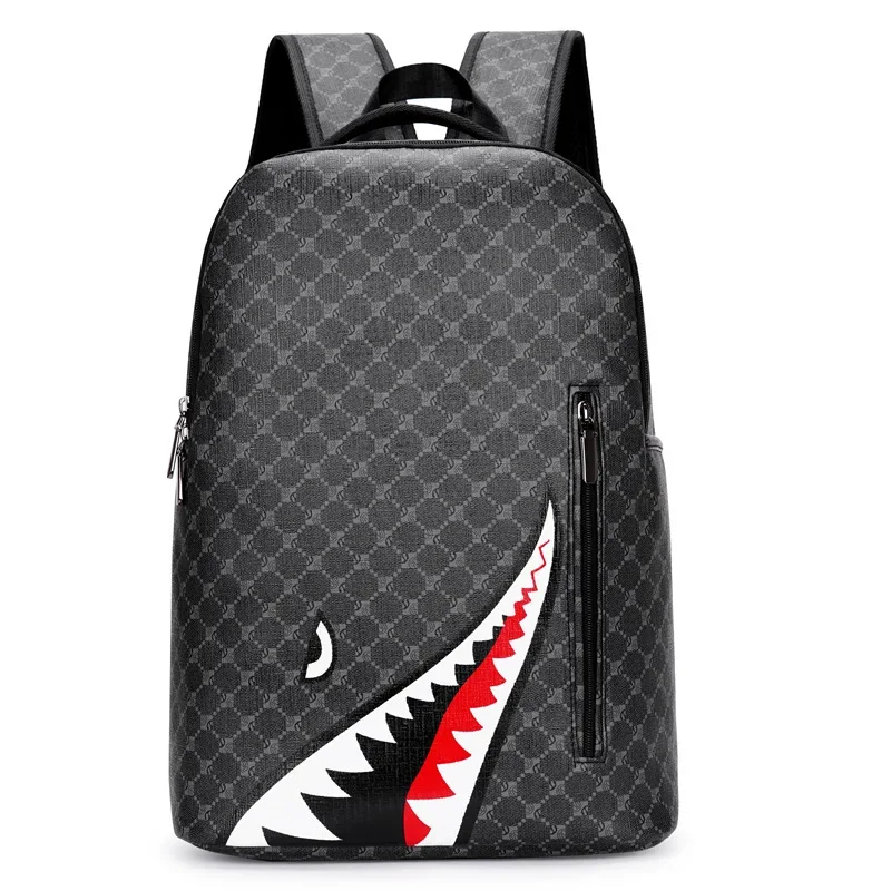 Men's Backpack Bag 15-inch Plaid High School College Laptop Rucksack - Image 5
