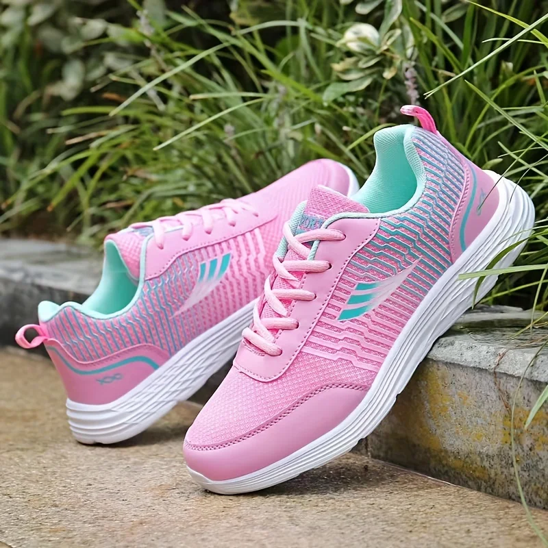 Spring and Autumn Ladies Daily Women's Shoes Casual Sports Korean Fashion Breathable Flat Bottom Running Light Travel Sneakers - Image 5