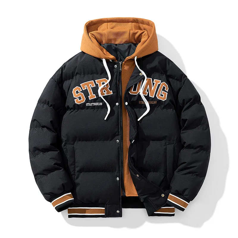 Men Women Winter Parka Colorful Men's Winter Jacket Coat Oversize Parka Korean Men's Puffer Jacket Harajuku Hip Hop Hooded Coat - Image 3