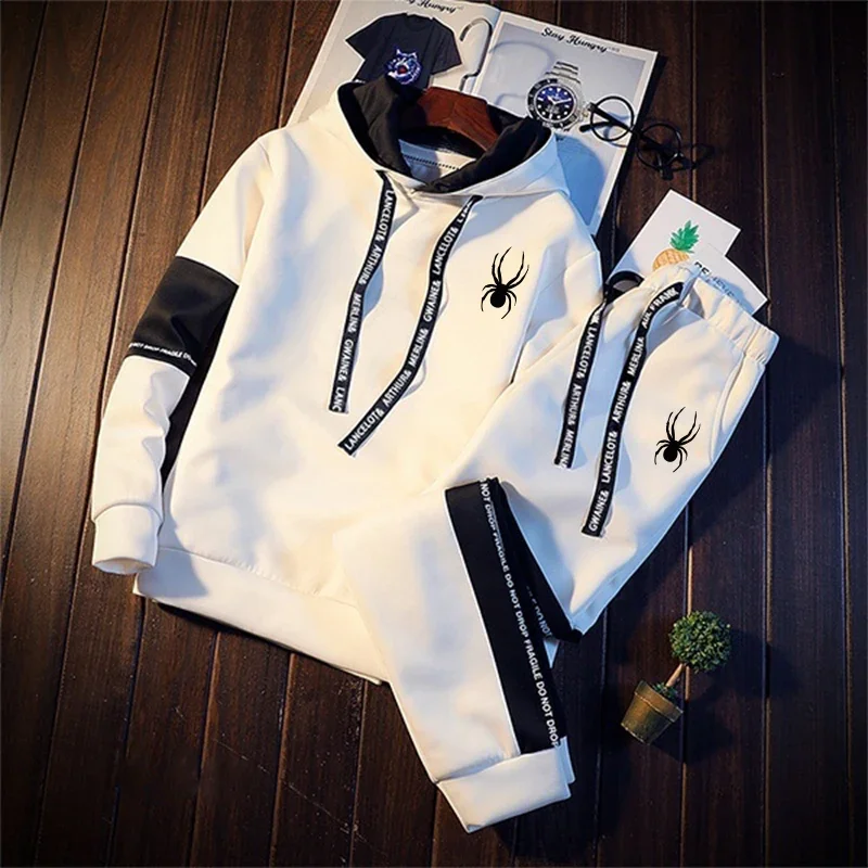 Men's Spring and Autumn Luxury Printed Sportswear Casual Fashion Sports Shirt+Sports Pants 2-piece Outdoor Sports Breathable Set - Image 5