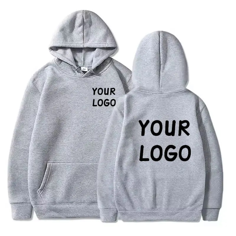 DIY Custom Your Brand LOGO Men Women Casual Hoodie Top Solid Color Pullover Street Personality Sweatshirt Custom Gifts - Image 4