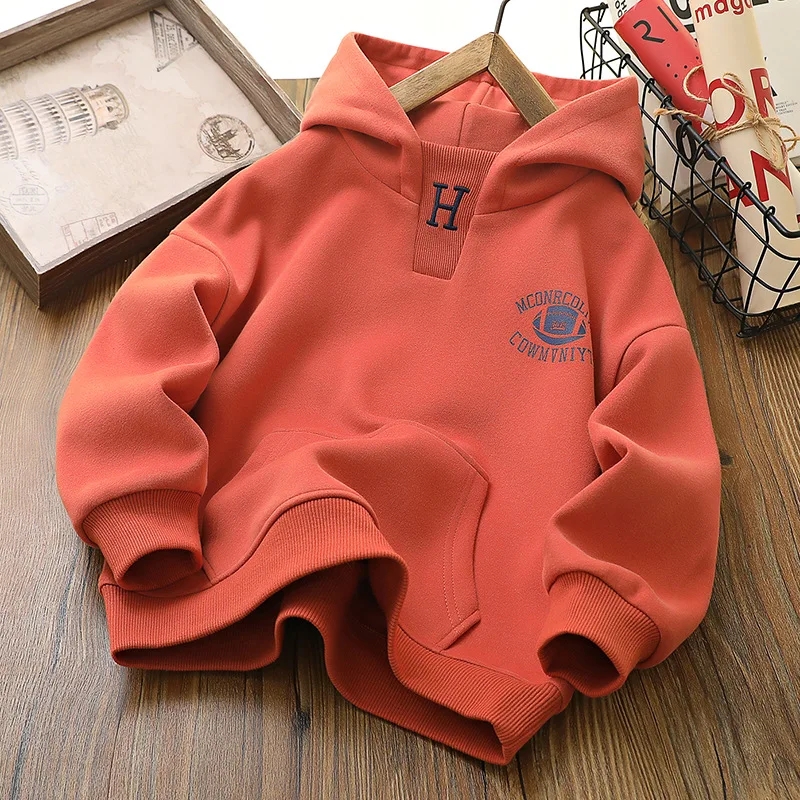 IYEAL Kids Boys' Spring Fashion Sweatshirt 2025 Spring Children's Hooded Top Children's Long sleeved Sweatshirt - Image 3