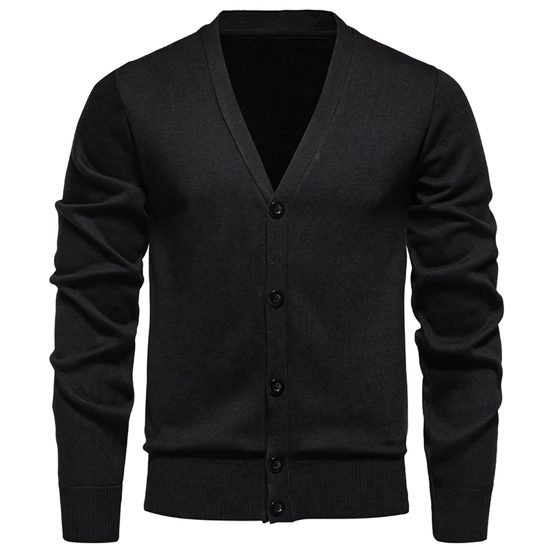2024 Men Sweater Cardigan Business Casual Classic V-neck Solid Color Cardigan Men Sweater Korean Fashion Trend Knitwear Sweater - Image 6