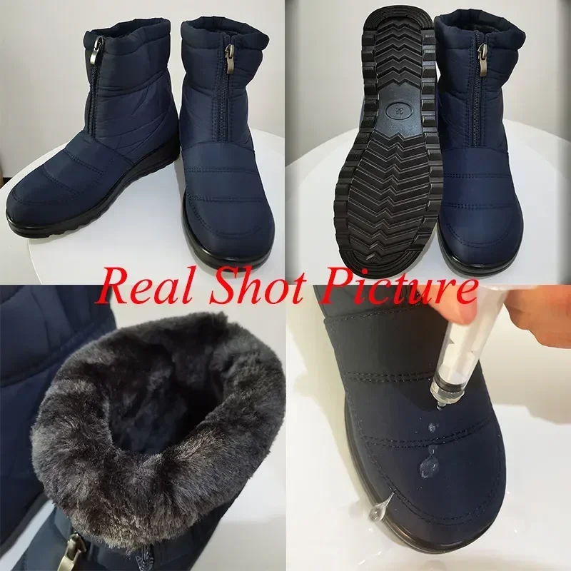 Boots Women Non Slip Waterproof Winter Snow Boots Platform Shoes for Women Warm Ankle Boots Cotton Padded Shoes Botas De Mujer - Image 6