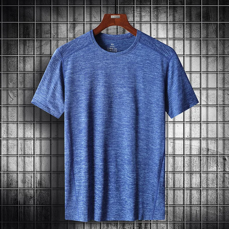 Quick Dry Sport T Shirt Men 2024 Short Sleeves Summer Casual Cotton Plus Asian Size M-5XL 6XL 7XL Top Tees GYM Tshirt Clothes - Image 3